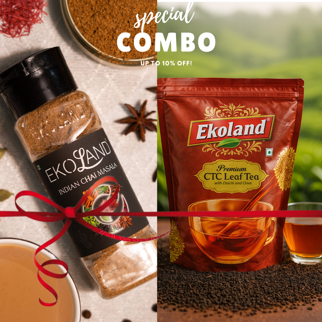 INDIAN TEA CHAI MASALA (75GM) + EKOLAND TEA (1KG)